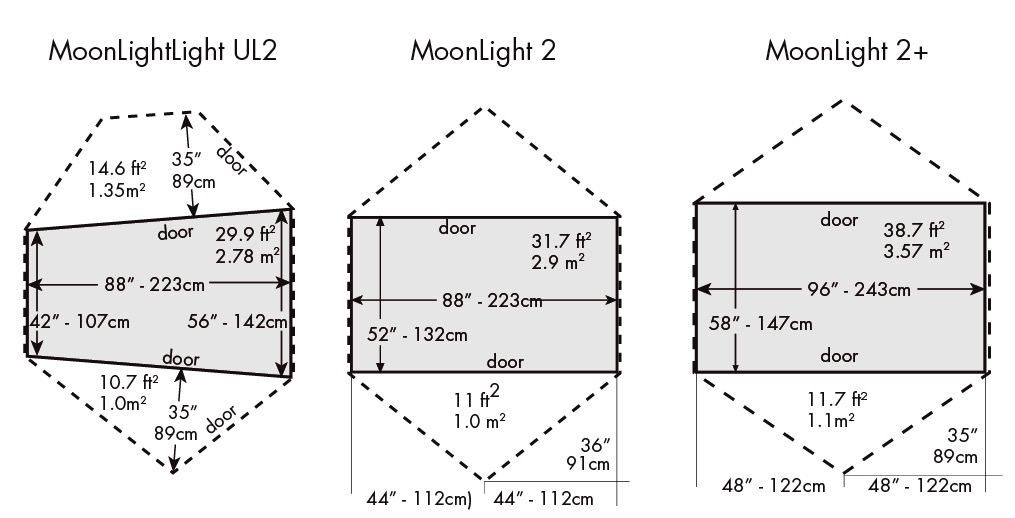 floorplans of all three 2-person MLs